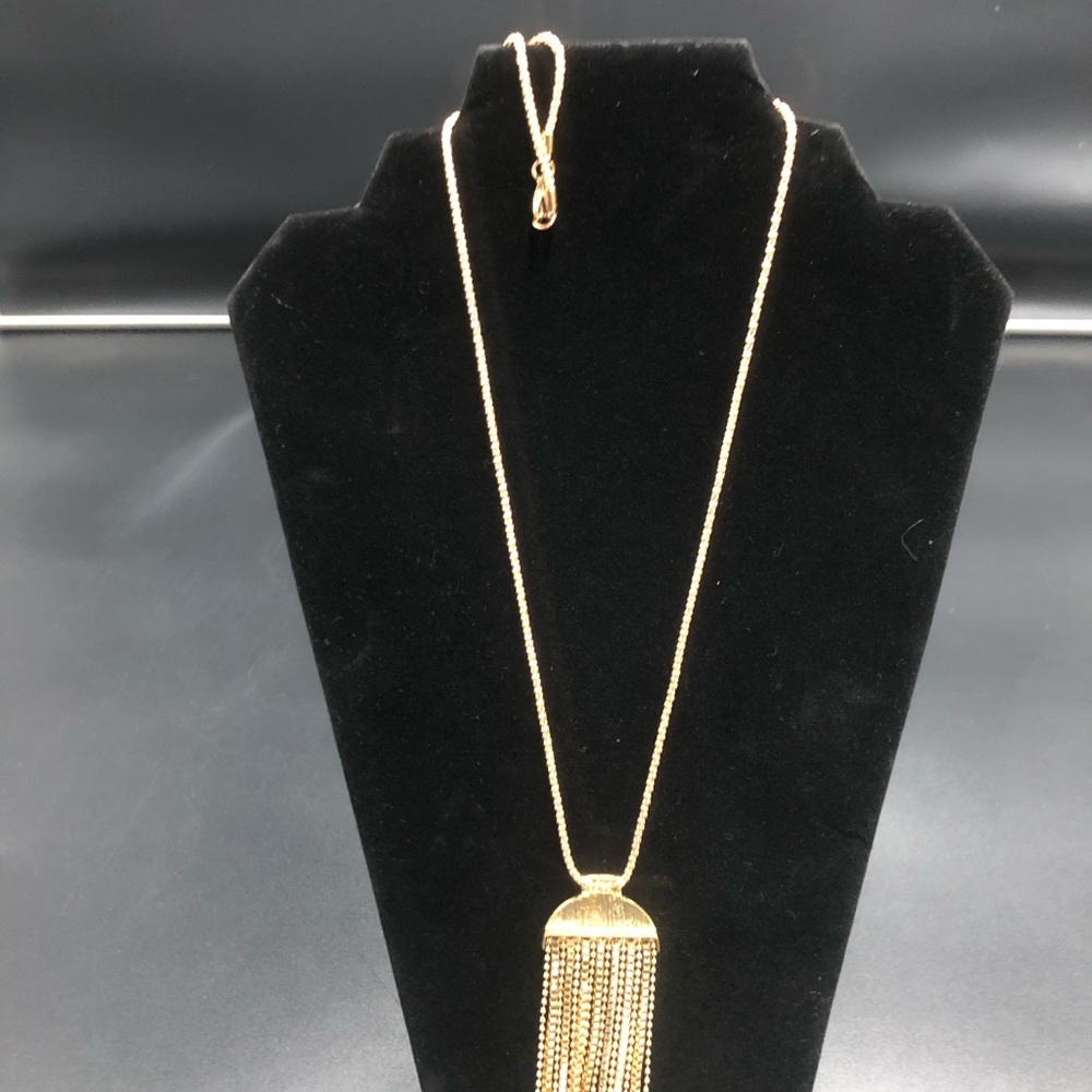Gold Minimalist Bar Pendant Necklace